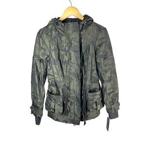 Blanc Noir Camo Grenadier Hooded Jacket Size XS Olive Camo